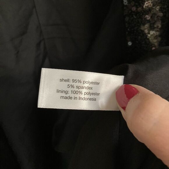 Lane Bryant black sequin long duster open front kimono womens 24 long sleeve NEW - Picture 12 of 12